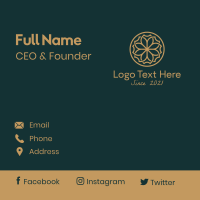 Gold Flower Centerpiece  Business Card Design