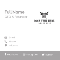 Skull Sword Daggers Business Card Design