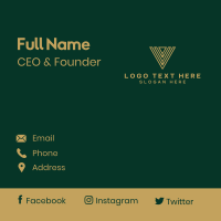 Golden Corporate Triangle Business Card Design
