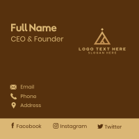 Pyramid Structure Temple Business Card Design