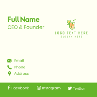 Healthy Juice Beverage  Business Card Design