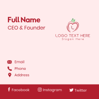 Heart Apple Lettermark Business Card Design