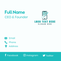 Tech Mobile App Business Card Design