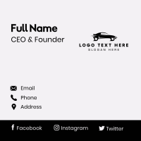 Black Racing Vehicle Business Card Design