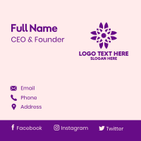 Purple Pretty Flower Business Card Design