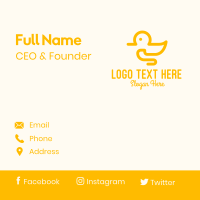 Yellow Duck Toy Business Card Design