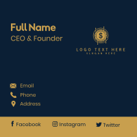 Dollar Coin Cryptocurrency Business Card Design