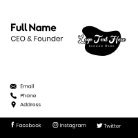 Graffiti Black Ink Business Card Design