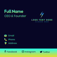 Electrical Lightning Charge Business Card Design