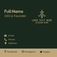 Law Scale Sword  Business Card Design