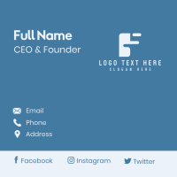 Multimedia Letter F Business Card Design