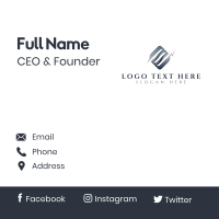 Finance Chart Arrow Business Card Design