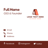 Creative Agency Media Letter A Business Card Design