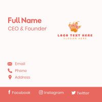 Orange Bounce House Business Card Design