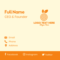Orange Fruit Dots  Business Card Design