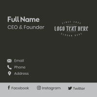 Dark Gothic Wordmark Business Card Design