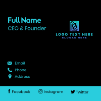 Tech Software App Business Card Design