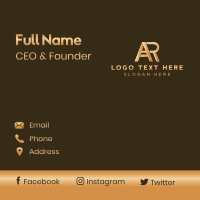 Company Business Letter AR Business Card Design