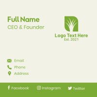 Negative Space Grass Business Card Design