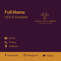 Golden Wild Bull Business Card Design