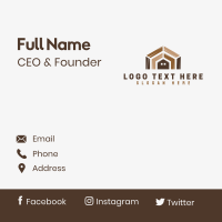 Wood House Tile Business Card Design