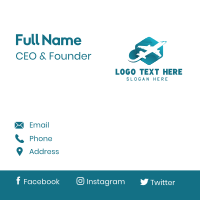 Flying Plane Airline Business Card Design