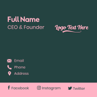 Feminine Boutique Wordmark  Business Card Design