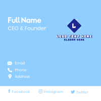 Futuristic Gamer Letter Business Card Design