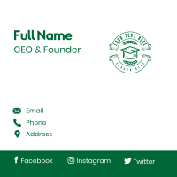 Graduation Scholar Education Business Card Design