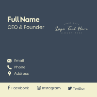 Classy Vintage Wordmark Business Card Design