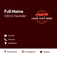 Car Detailing Vehicle Business Card Design