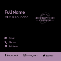 Purple Gothic Skull Wordmark Business Card Design