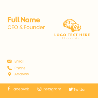 Yellow Vintage Taxi Cab Business Card Design