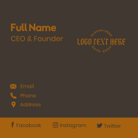 Street Urban Wordmark Business Card Design