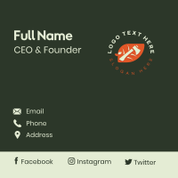 Leaf Axe Woodcutter Business Card Design