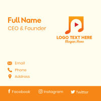 Music Streaming Application Business Card Design