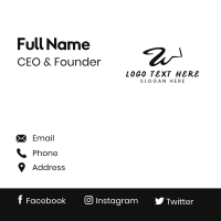 Handwritten Cursive Marketing Business Card Design