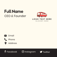 Red Service Bus  Business Card Design