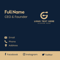 Business Necktie Letter G Business Card Design