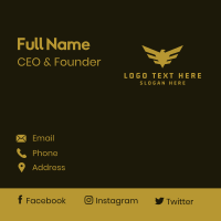 Gold Military Eagle Business Card Design