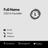 Black Circle Business Business Card Design