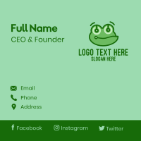 Cute Tech Frog Business Card Design