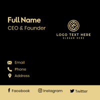 Gold Circle Letter Y Business Card Design