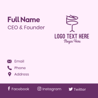 Simple Purple Drum Business Card Design