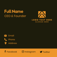 Orange House Roof Business Card Design