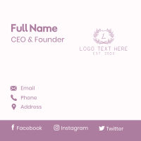 Cherry Blossom Lettermark  Business Card Design