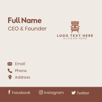 Armchair Furnishing Furniture Business Card Design