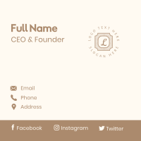 Elegant Vintage Badge Business Card Design