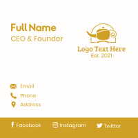 Golden Antique Lamp Business Card Design