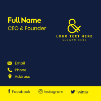 Yellow Signature Ampersand  Business Card Design